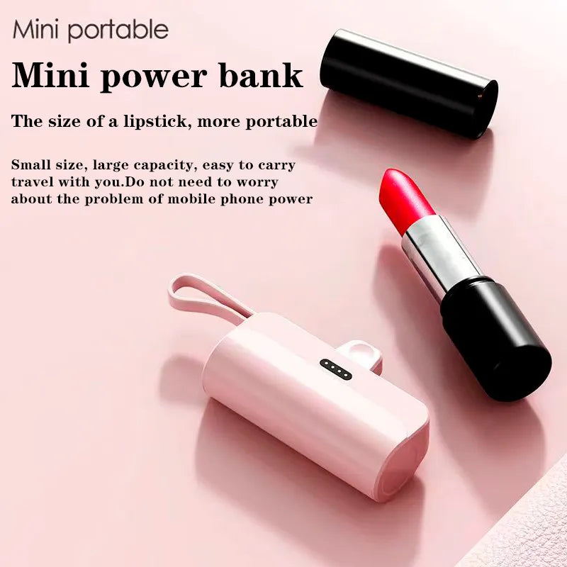 Fast Charger Mini Power Bank Mobile Phone Portable Pocket Battery