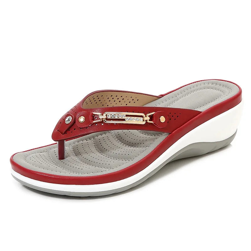 Summer Wedges Beach Slides Platform Flip Flops Women's Sandals