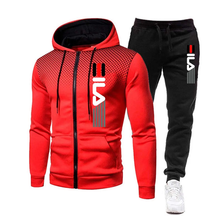 2pcs Tracksuit Hoodie Set Combo Sports Gym Streetwear Sweatpants