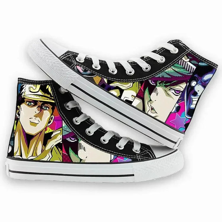 High-Top Anime 3D Cartoon Print Unisex Streetwear Canvas Sneakers