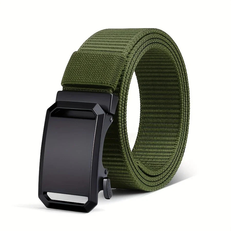 Canvas Belt Automatic Buckle For Cargo Pants Jeans Tactical Tradies Shorts Workwear