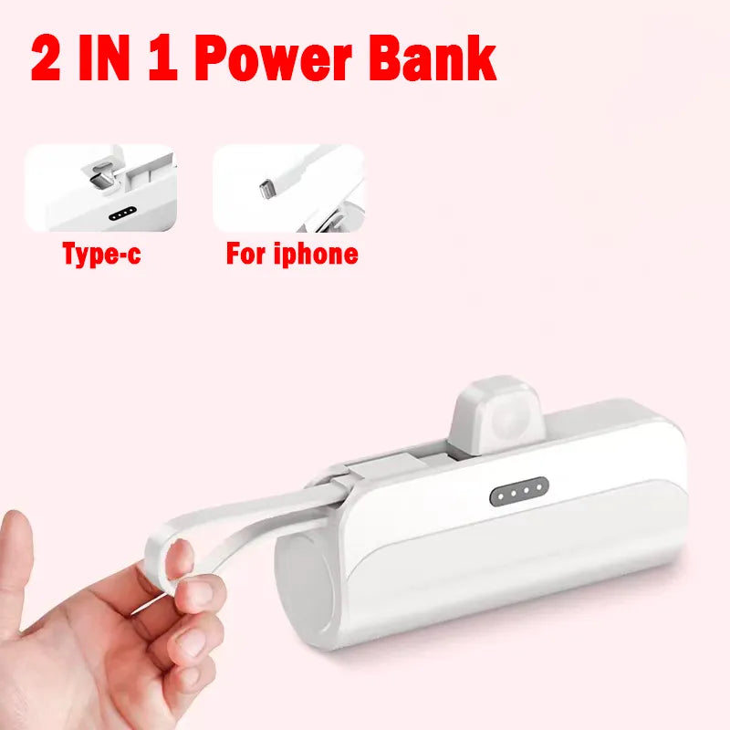 Fast Charger Mini Power Bank Mobile Phone Portable Pocket Battery