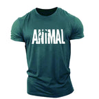 Animal Letters T-shirt Short Sleeve O-Neck Sportswear Funny Tee Oversize Plus Sizes