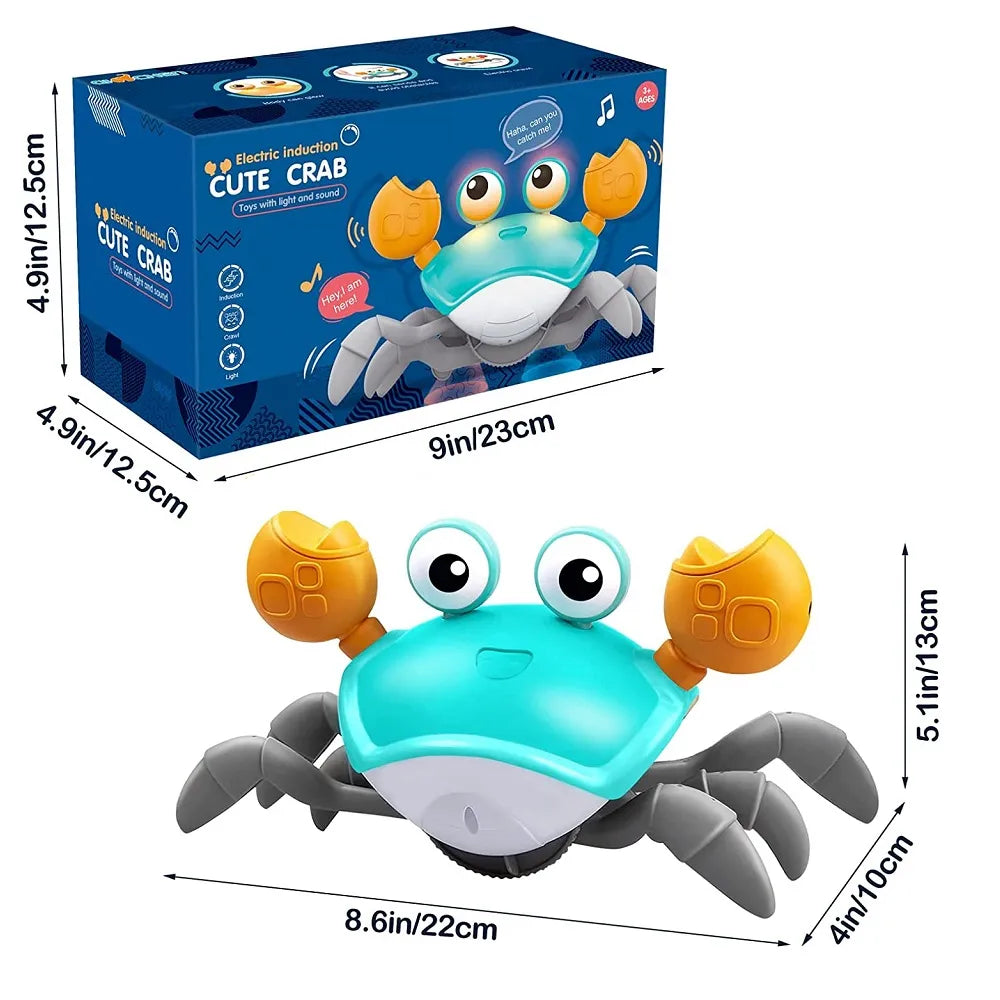 Dancing Crab Toy for Toddlers Babies Infant with Sounds & Music LED Musical Interactive Toys