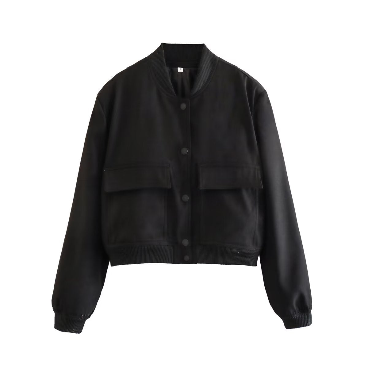 Bomber Jacket - Cropped Single-Breasted Classy Jacket Women's Wear