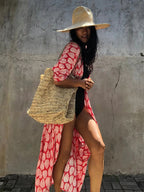 Beach Wrap Bikini Swimwear Cover Up Kimono-Style Resort Wear Sarong