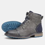 Vintage Leather Ankle Boots Retro Design