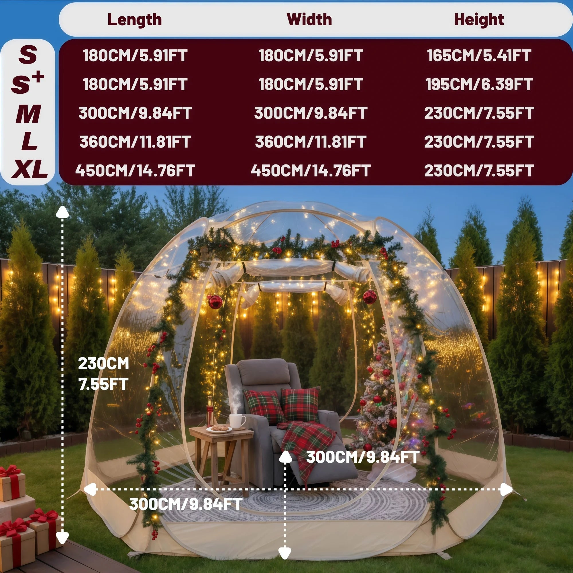 Pop-Up Bubble Tent Weatherproof Outdoor Igloo