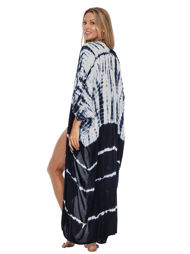 Beach Cover Up Kimono-Style Swimsuit Wrap Resort Wear Bikini Cape