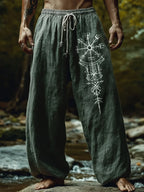 Viking Retro Nordic Totem 3D Printed Casual Beach Pants