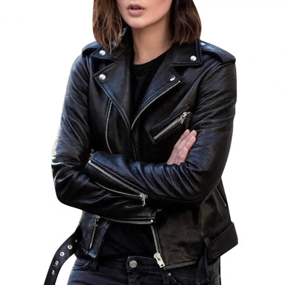 Female moto jacket best sale