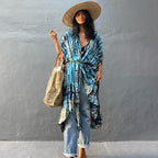 Beach Wrap Bikini Swimwear Cover Up Kimono-Style Resort Wear Sarong