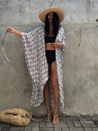 Beach Wrap Bikini Swimwear Cover Up Kimono-Style Resort Wear Sarong