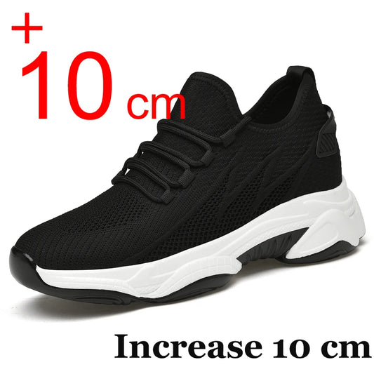 Elevator AirMesh Sneakers 6cm-10cm Height Boosting Platform Sport Breathable Skyscraper Shoes Make You Taller