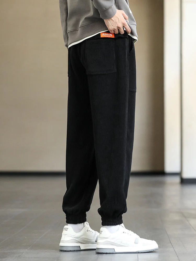 Baggy Corduroy Retro Streetwear Loose Harem Pants Plus Sizes