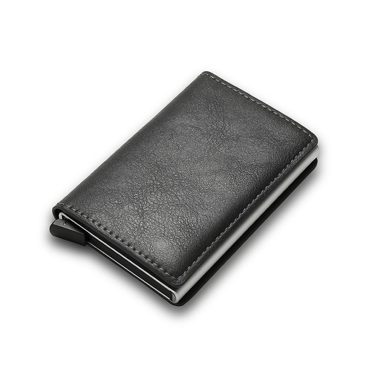 RFID Blocking Wallet Anti-Theft ID Carbon-Fiber Metal Credit Card Holder Money Clip