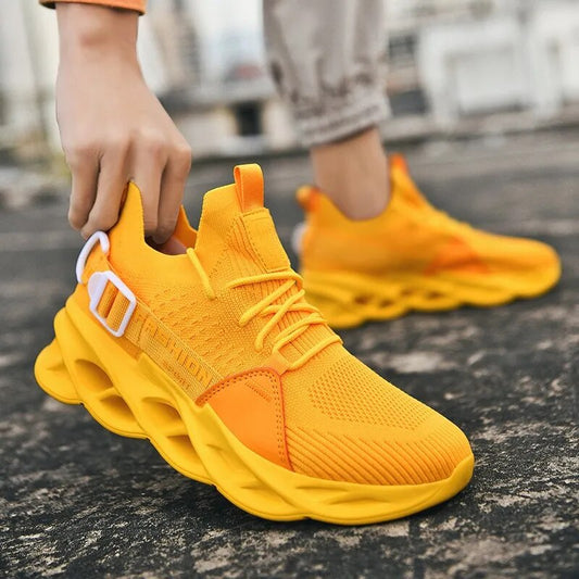 Breathable AirMesh Knit Sneakers Runners Athletic Tennis Sports Blade Shoes