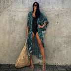 Beach Wrap Bikini Swimwear Cover Up Kimono-Style Resort Wear Sarong