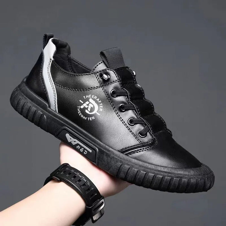 Slip-On No-Tie Trendy Sneakers With Elastic Laces Flat-Bottom Sports Shoes