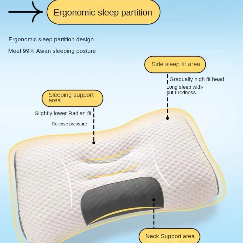 3D Neck Spa Pillow Ergonomic Pain Relief Sleeping Massage Support