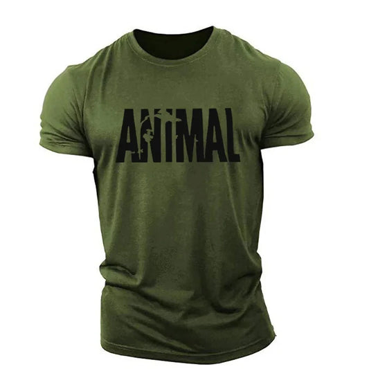 Animal Letters T-shirt Short Sleeve O-Neck Sportswear Funny Tee Oversized Plus Sizes-Keep Melbourne Marvellous Official Store