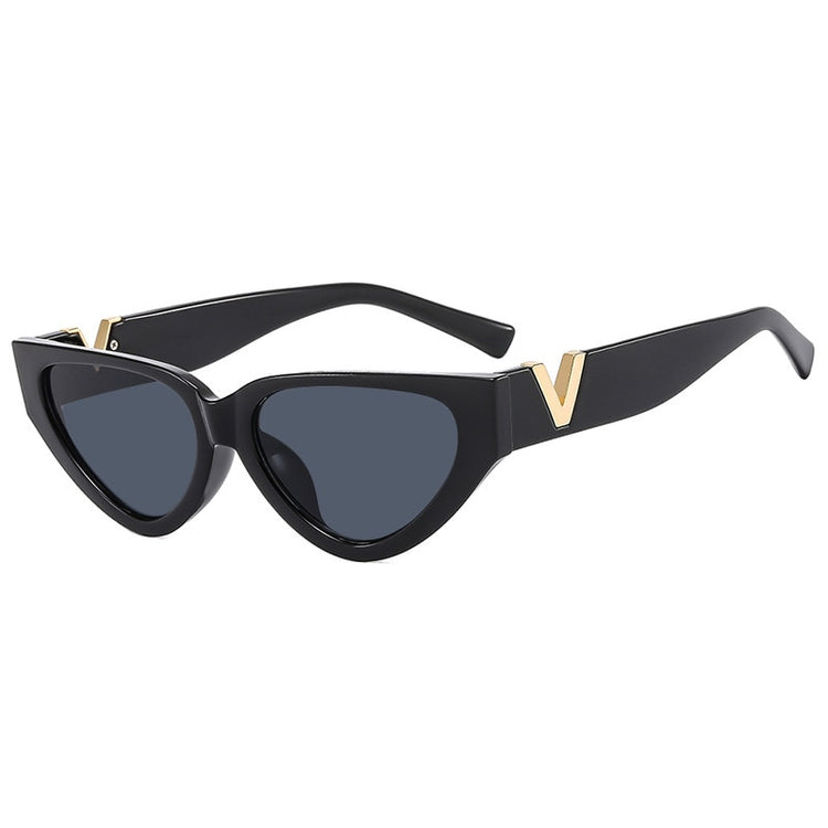 Cateye V-Frame Sunglasses Women's Luxury Fashion Eyewear