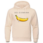 Funny "Dolce and Banana" Hoodie Sweatshirt Unisex Fleece Pullover