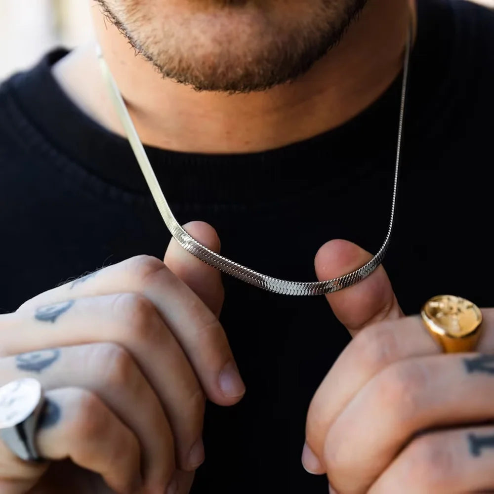Snake Chain Necklace Thick Hip Hop Rapper Choker