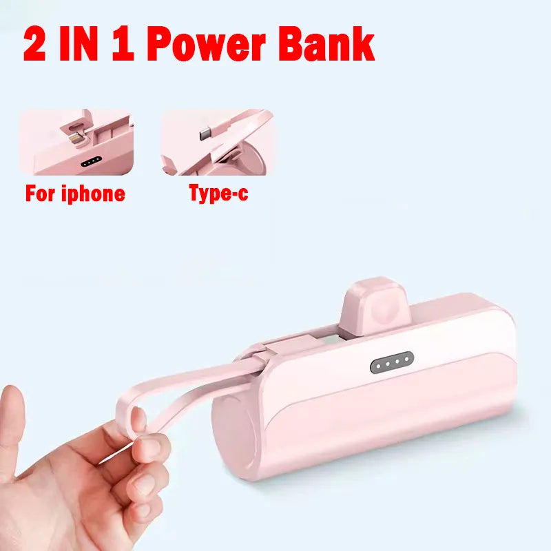 Fast Charger Mini Power Bank Mobile Phone Portable Pocket Battery