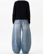 Baggy Wide-Leg Washed Jeans Vintage Phat Denim Knife Pants
