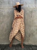 Beach Wrap Bikini Swimwear Cover Up Kimono-Style Resort Wear Sarong