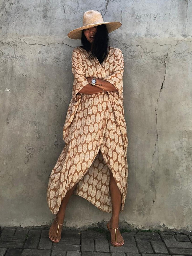 Beach Wrap Bikini Swimwear Cover Up Kimono-Style Resort Wear Sarong