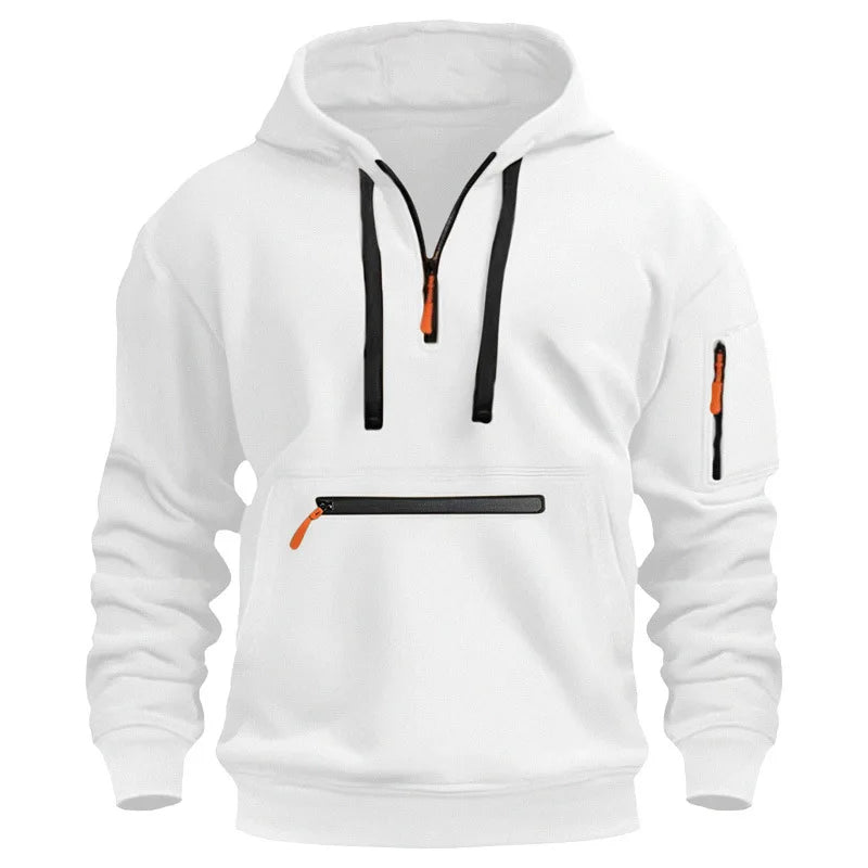 Classy Sports Hoodie Relaxed Fit With Arm Zipper Pocket