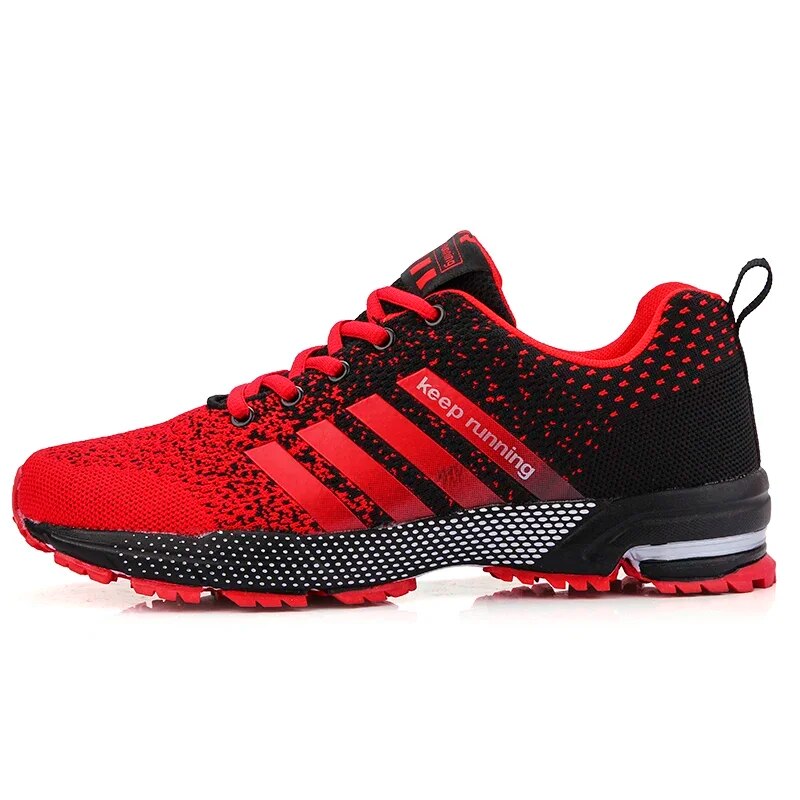 Sports Sneakers Stripes Gradient Pattern Breathable Running Shoes