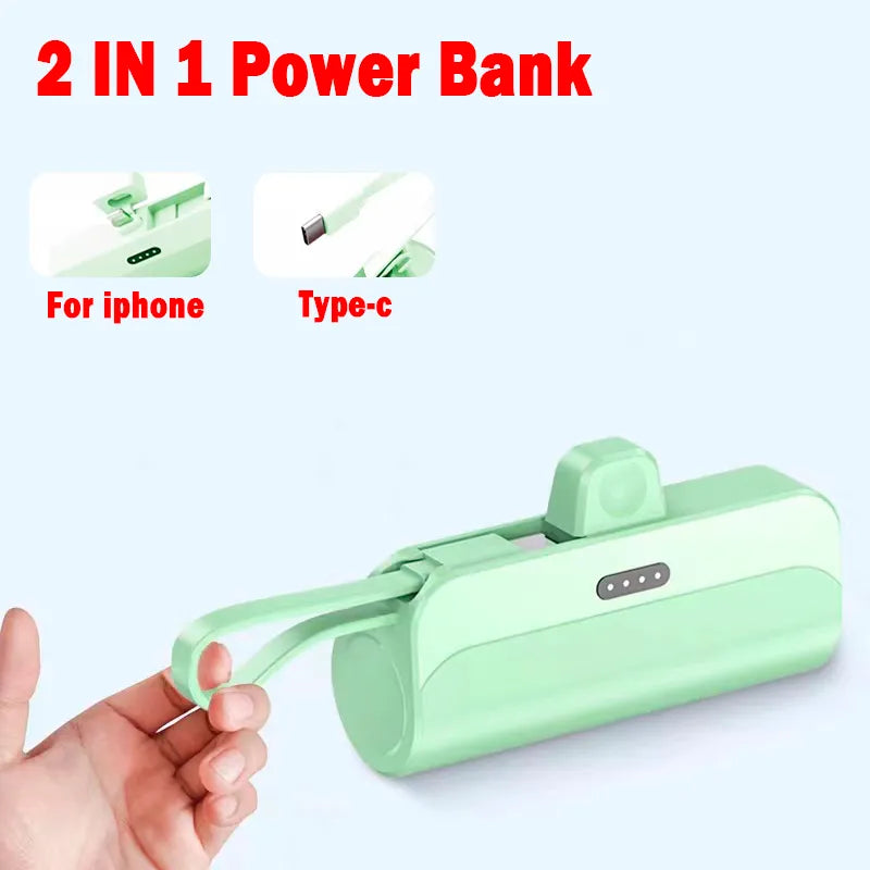 Fast Charger Mini Power Bank Mobile Phone Portable Pocket Battery