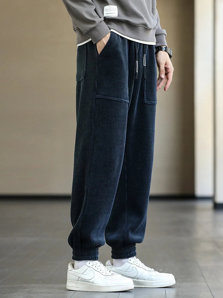 Baggy Corduroy Retro Streetwear Loose Harem Pants Plus Sizes