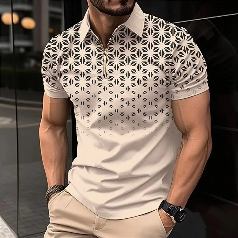 Summer Men's Casual Polo Shirt New Fashion Design Breathable Office Wear