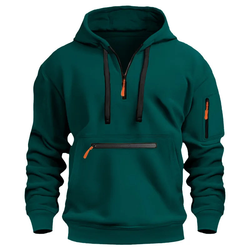 Hoodie Sports Design With Arm Zipper Pocket