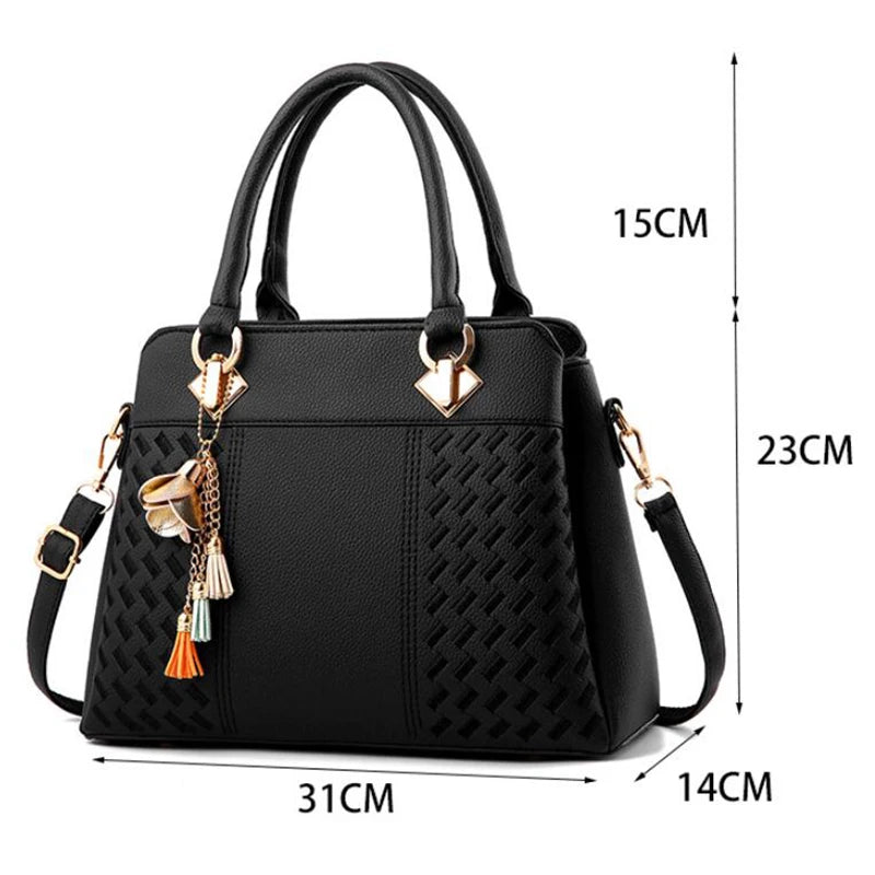 Luxury Handbag Women's Crossbody Bag With Tassels Large-Capacity Shoulder Bag