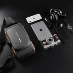 Travel Sling Bag Cross Body Backpack With Security Anti Theft Padlock & USB Charging Port