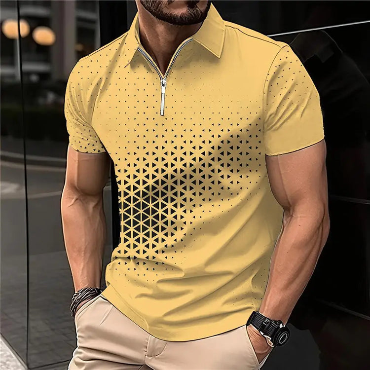 Summer Men's Casual Polo Shirt New Fashion Design Breathable Office Wear