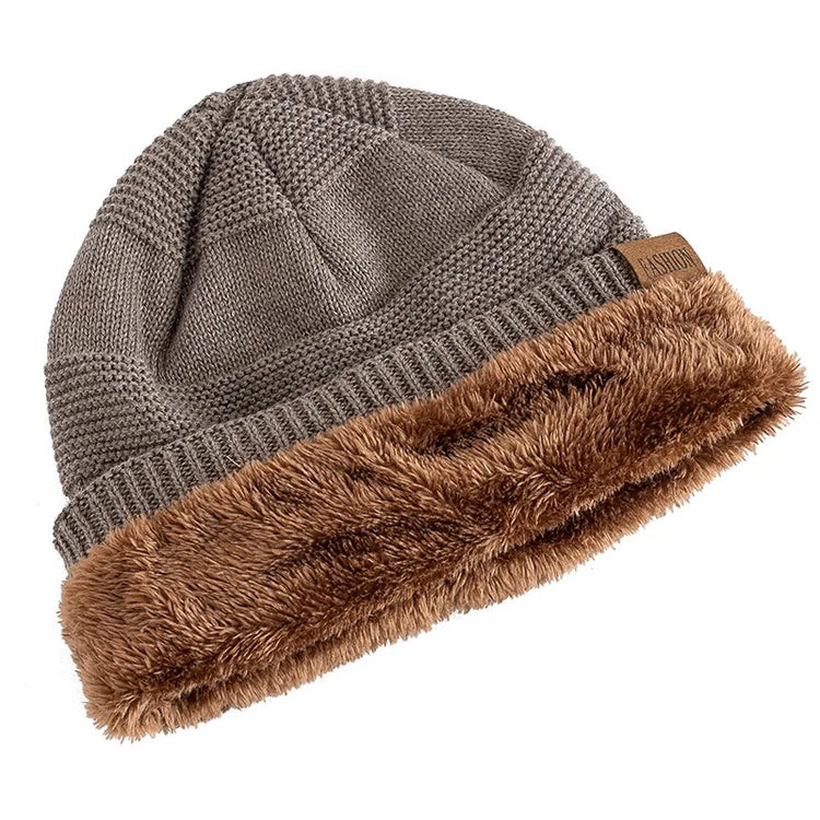 Warm Beanie Slouchy Unisex Baggy Hat Velvet-Lined Skully