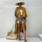Beach Wrap Bikini Swimwear Cover Up Kimono-Style Resort Wear Sarong