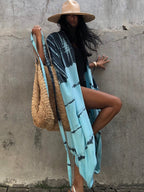 Beach Wrap Bikini Swimwear Cover Up Kimono-Style Resort Wear Sarong