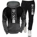 2pcs Combo Set Tracksuit Hoodie Sweatshirt and Track Pants Sportswear
