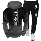 2pcs Combo Set Tracksuit Hoodie Sweatshirt and Track Pants Sportswear