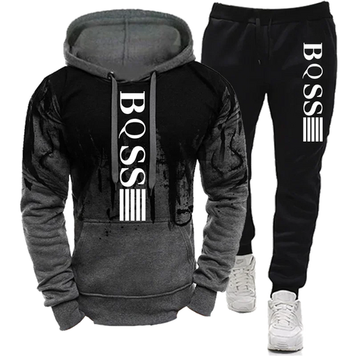 2pcs Combo Set Tracksuit Hoodie Sweatshirt and Track Pants Sportswear