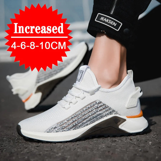 Elevator Sneakers Breathable Invisible Height Increasing Shoes Boosting 4/6/8/10cm