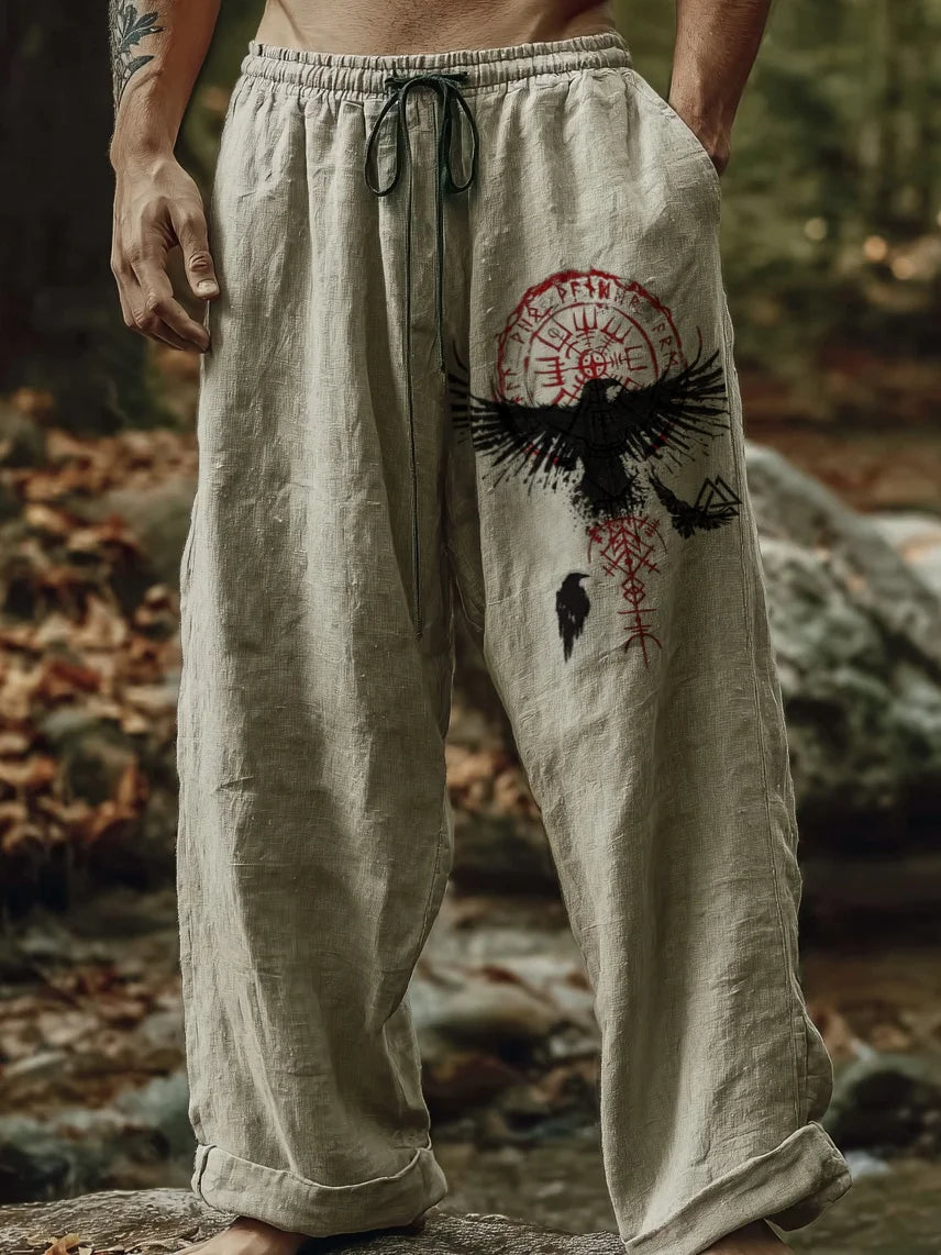 Viking Retro Nordic Totem 3D Printed Casual Beach Pants