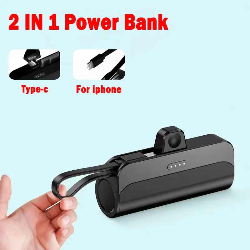 Fast Charger Mini Power Bank Mobile Phone Portable Pocket Battery